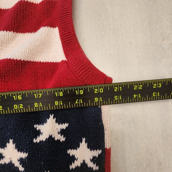 Structure American Flag Patriotic Sweater Vest SZ Medium Election - Picture 9 of 10